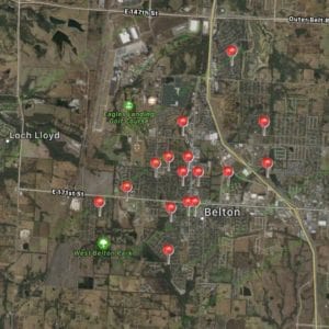 Belton Mo-Satisfied Customer Map-Full Service Chimney Belton Mo-Satisfied Customer Map-Full Service Chimney