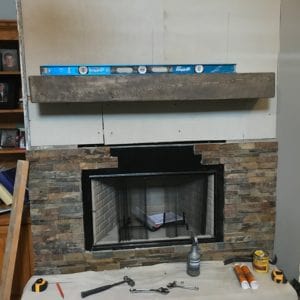 Fireplace Conversion Process during repairs Fireplace Conversion Process during repairs