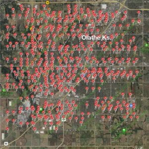 Satisfied Customer Map-Olathe Ks-Full Service Chimney Satisfied Customer Map-Olathe Ks-Full Service Chimney