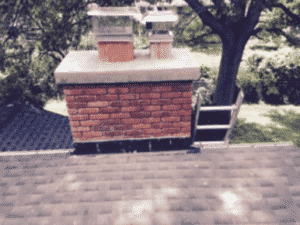 Chimney after completed repairs Chimney after completed repairs