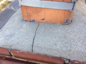 cracks found on chimney crown