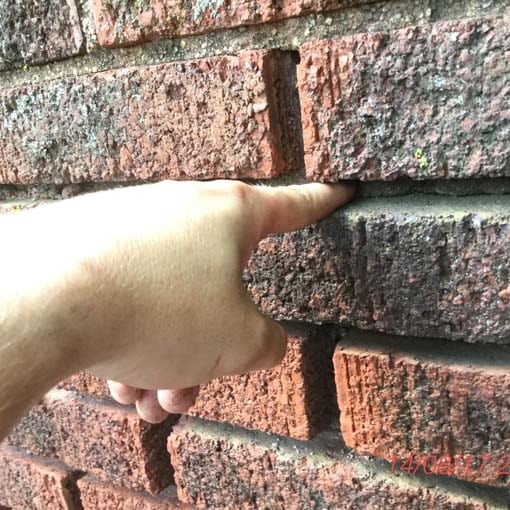 Mortar Missing Between Bricks Cause Leaks