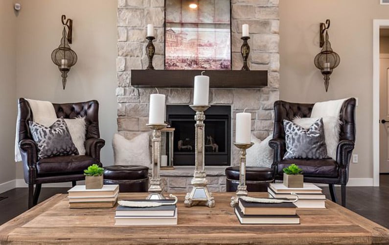 Traditional fireplace mantels and surrounds