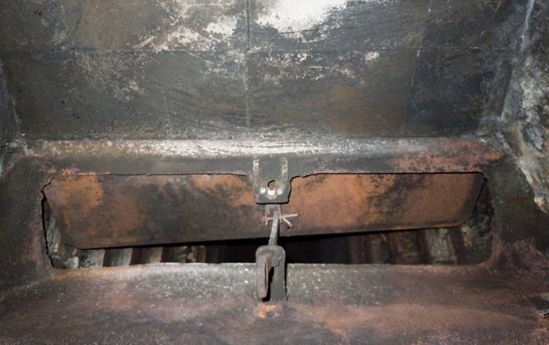 A rusted damper.