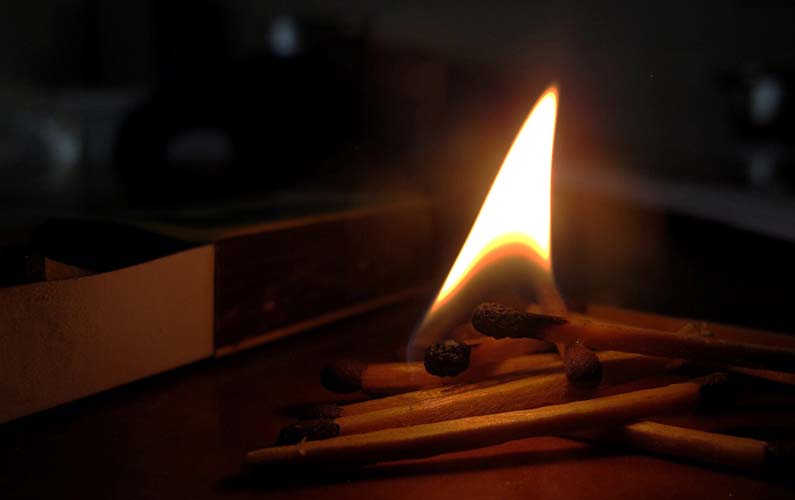 stack of matches keep matches away from kids to prevent house fires