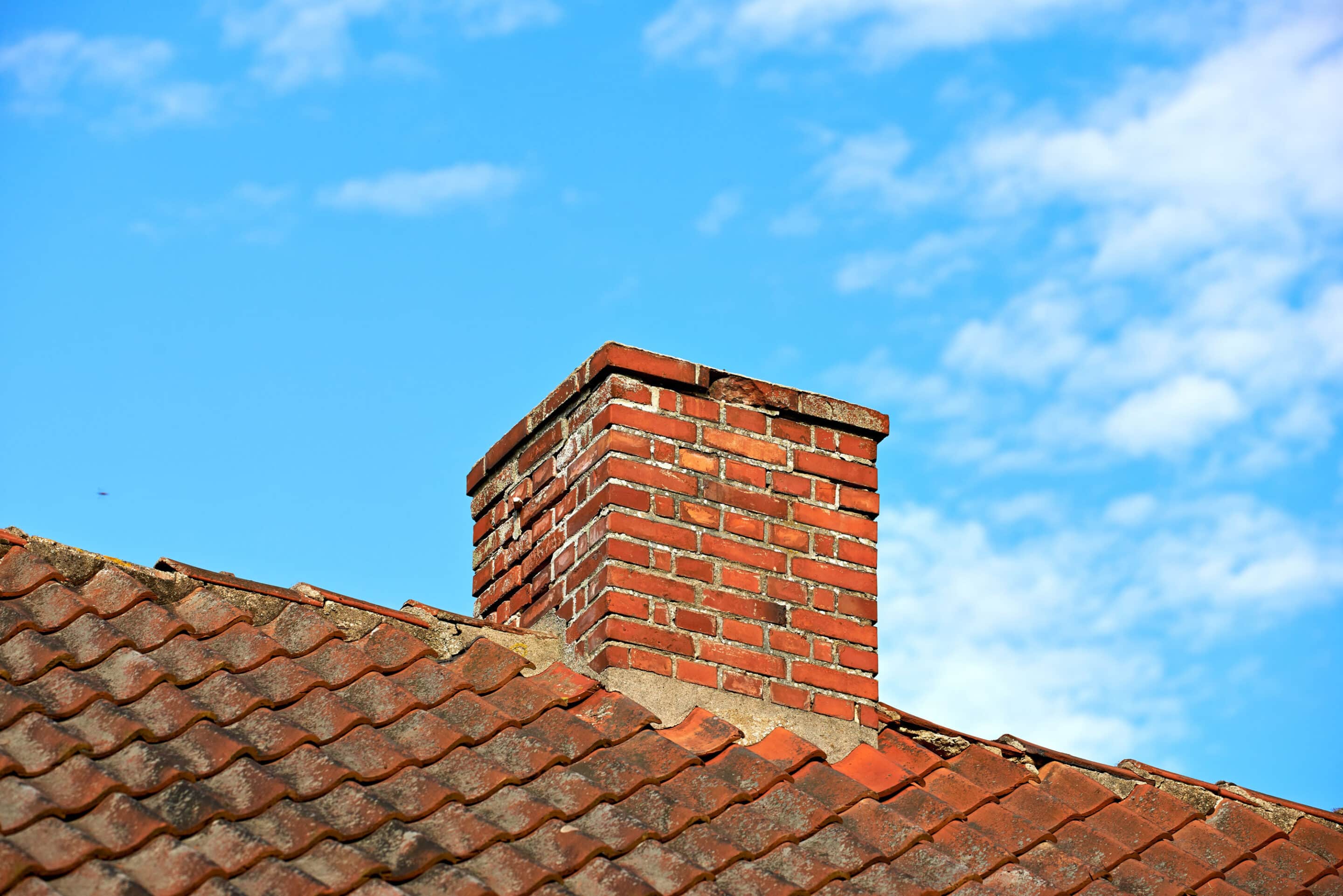 Brick Chimney on Roof